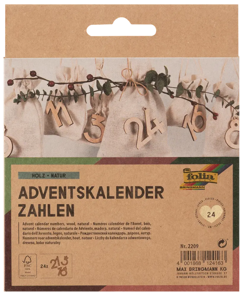 Siffror i trä 24 st
