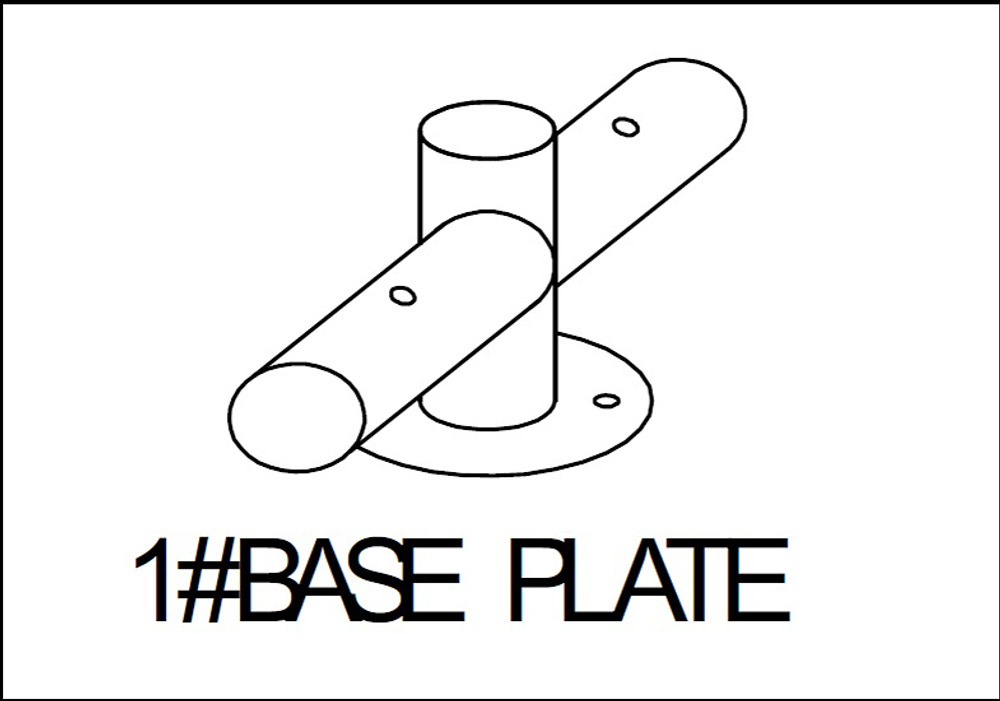 Base 1# til bundramme metal