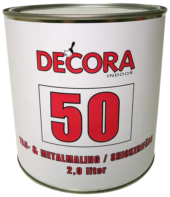 Decora Træ og metal 2 L glans 50 - hvid