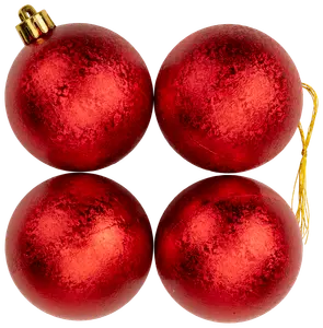 Julkulor shine röd 4-pack