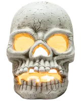 Dödskalle ljus 26 cm halloween