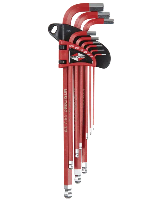 Sexkantnyckelset i tum 9 delar