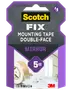 Scotch Fix dobbeltsidet monteringstape til spejle, fugtbestandig, holder op til 5 kg, 19 mm x 1,5 m rulle, egnet til badeværelse, fra 3M.