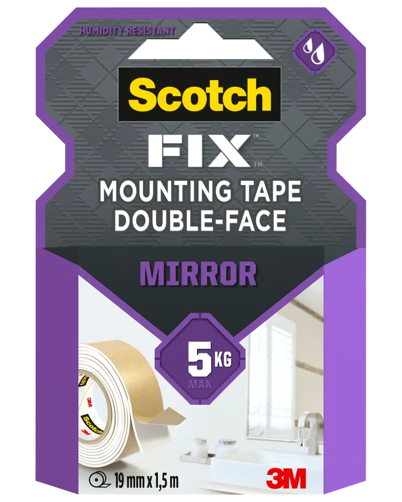 Scotch-FIX™ Dobbeltklæbende Spejl 19 mm x 1,5 meter