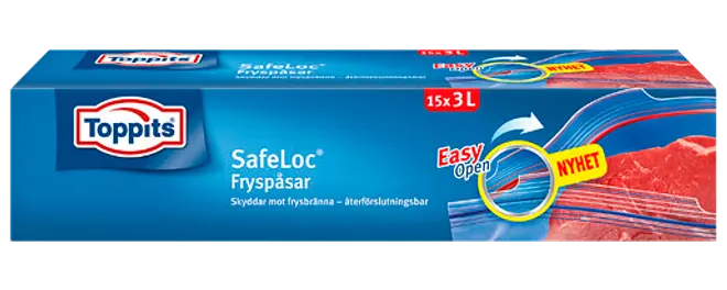 Toppits Safeloc frysepose 3 L 15 stk.