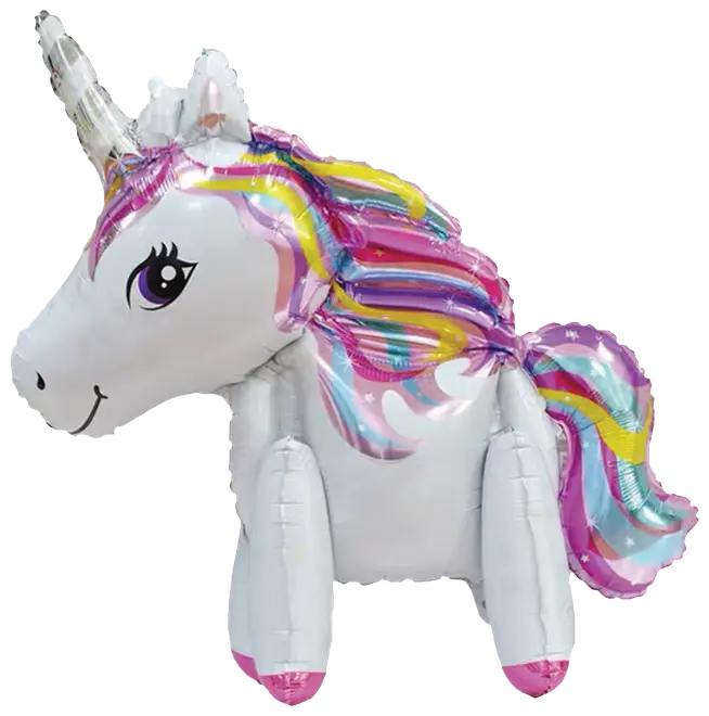 Folieballon 60 cm - Stående Enhjørning