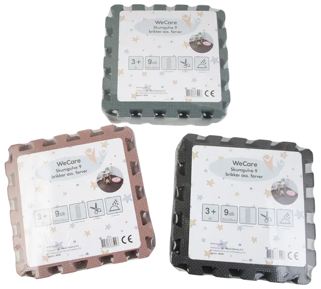 Lekmatta EVA-skum 9 pusselbitar