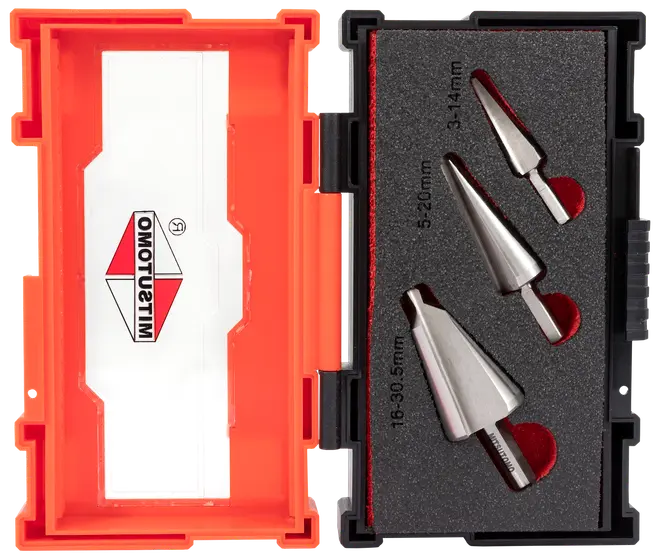 Mitsutomo Pladeborssæt konisk 3 dele