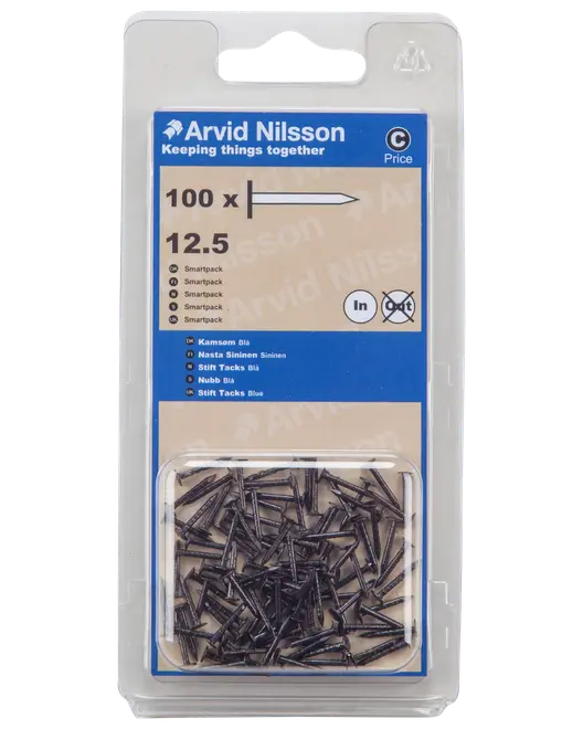 Arvid Nilsson Kamsøm 12,5 mm 100-pak - blå