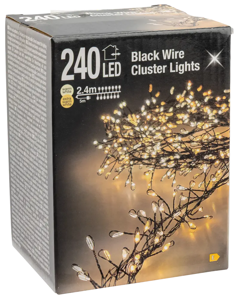 Klusterljus 240 LED metalltråd