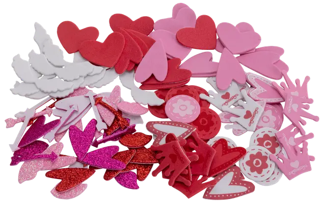 Klistermærker - 100 stk. - ass. farver og størrelser