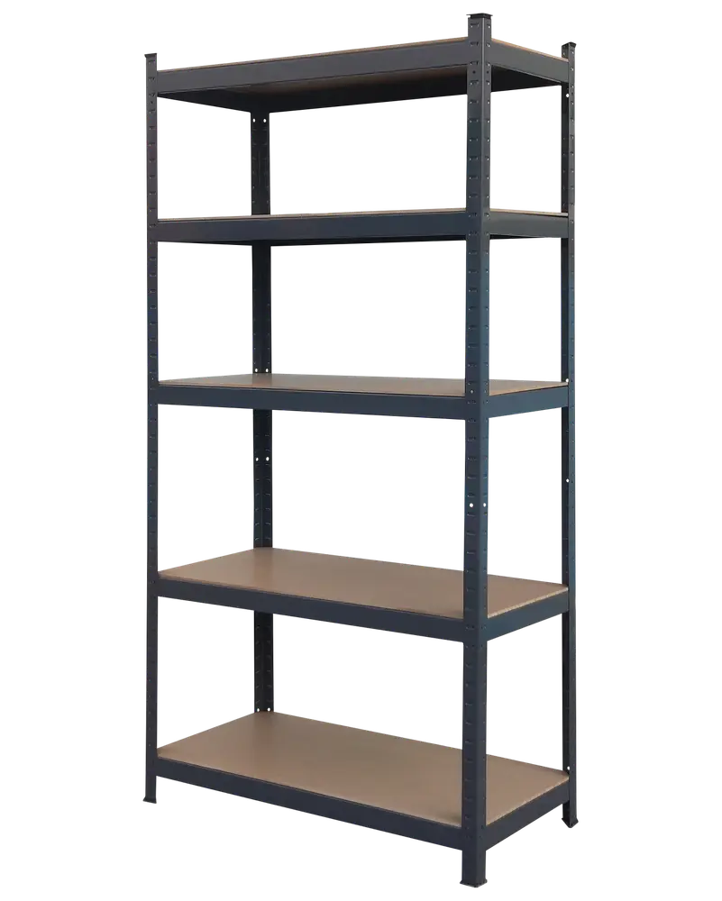 Stålhylla 180x90x45 cm - antracit