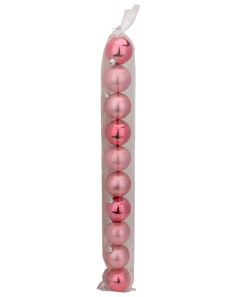  Julgranskulor Ø5 cm 10-pack - Rosa