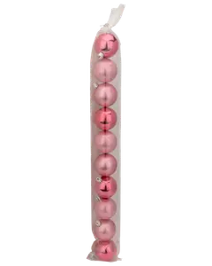  Julgranskulor Ø5 cm 10-pack - Rosa