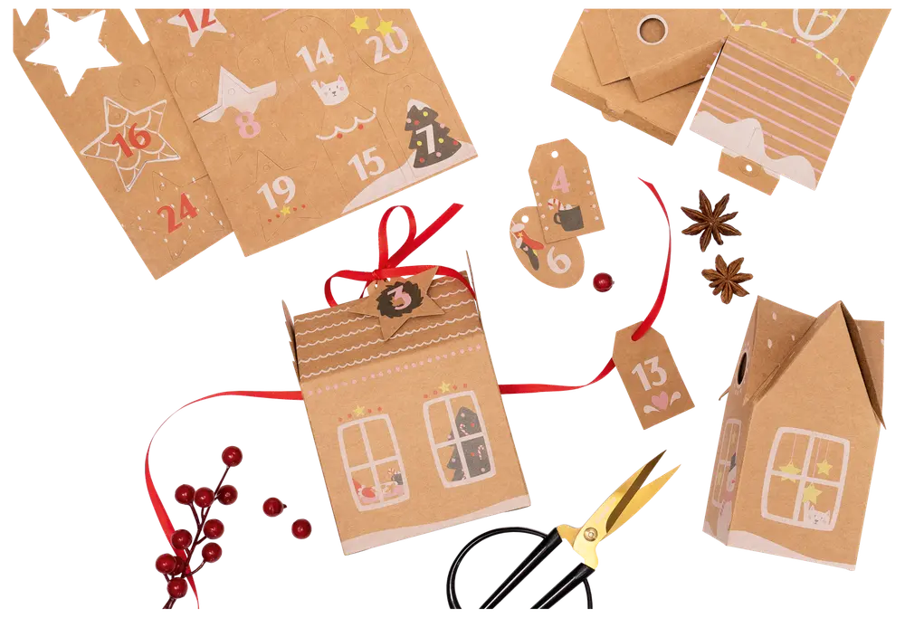 Adventskalender pepparkakshus