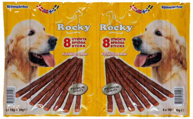 Sjöbogårdens Hundesnack kylling & lever 8-pak