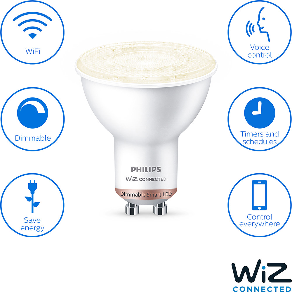 PHILIPS Smart LED-pære 4,7W GU10 - Warm White