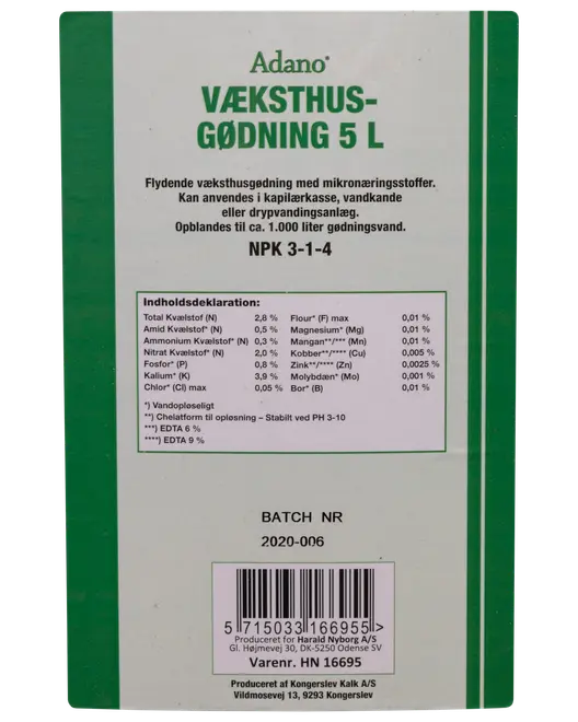 Væksthusgødning 5 L