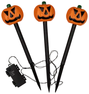 Halloweenpumpor på spjut