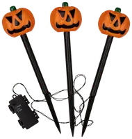 Halloweenpumpor på spjut