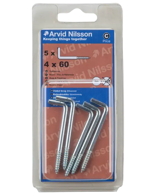 VINKELKROK 4,0X60 5 ST