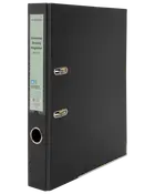 Sort A4 ringbind med metal fingerhul og to metalringe, 5 cm rygbredde. Velegnet til organisering af dokumenter. Holdbart omslag med etiketholder på ryggen.