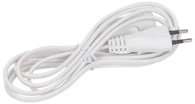 Ledning med afbryder 4 m - hvid