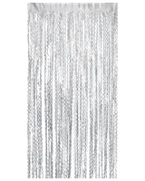 Glitterdraperi med vågor - silver