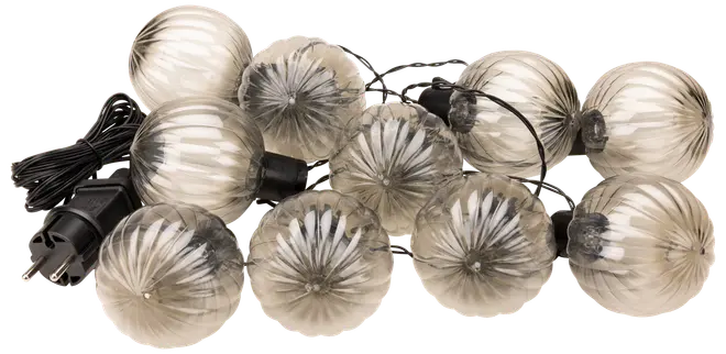 Ljusslinga rökgrå 10 st lampor