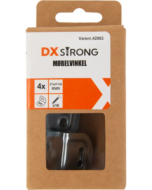 Vinkelbeslag 27 x 30 x 27 mm 4-pak