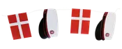 Sæt med fire golfkølle-headcovers med Dannebrog-design i rød og hvid. Kryds-mønster, slidstærkt materiale, tætsiddende pasform og beskytter køllehovederne.