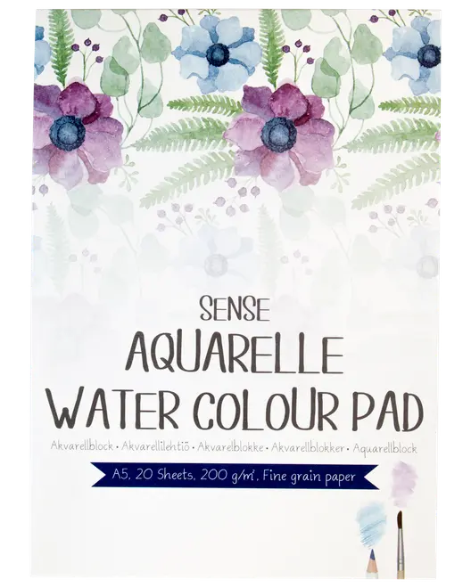 Sense akvarellblock A5 200 g
