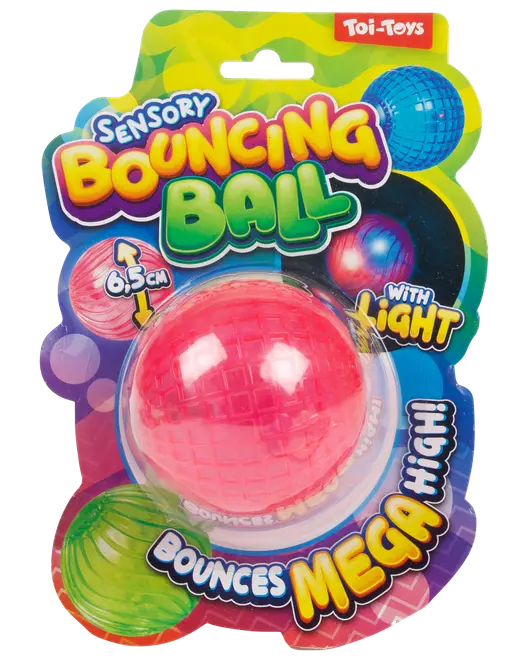 Studsboll med ljus - Ø6,5 cm