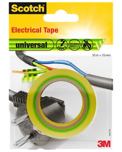 Scotch® Isoleringstape 10 meter x 15 mm -  Grøn/Gul