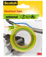 Scotch® Isoleringstape 10 meter x 15 mm -  Grøn/Gul