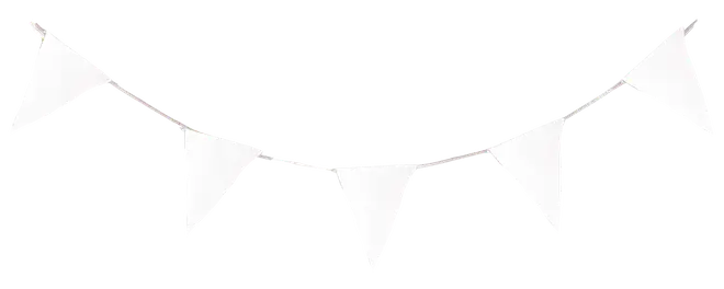 Guirlande med vimpler 4 m hvid