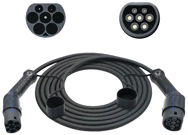 Laddkabel elbil 16A/11kW 5 meter