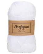 Akrylgarn 50 g optisk vit