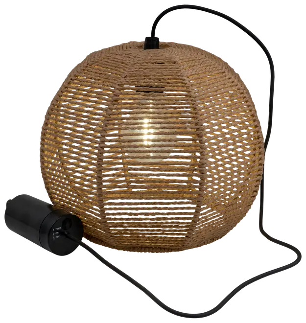 Loftslampe natur reb - Ø25 cm