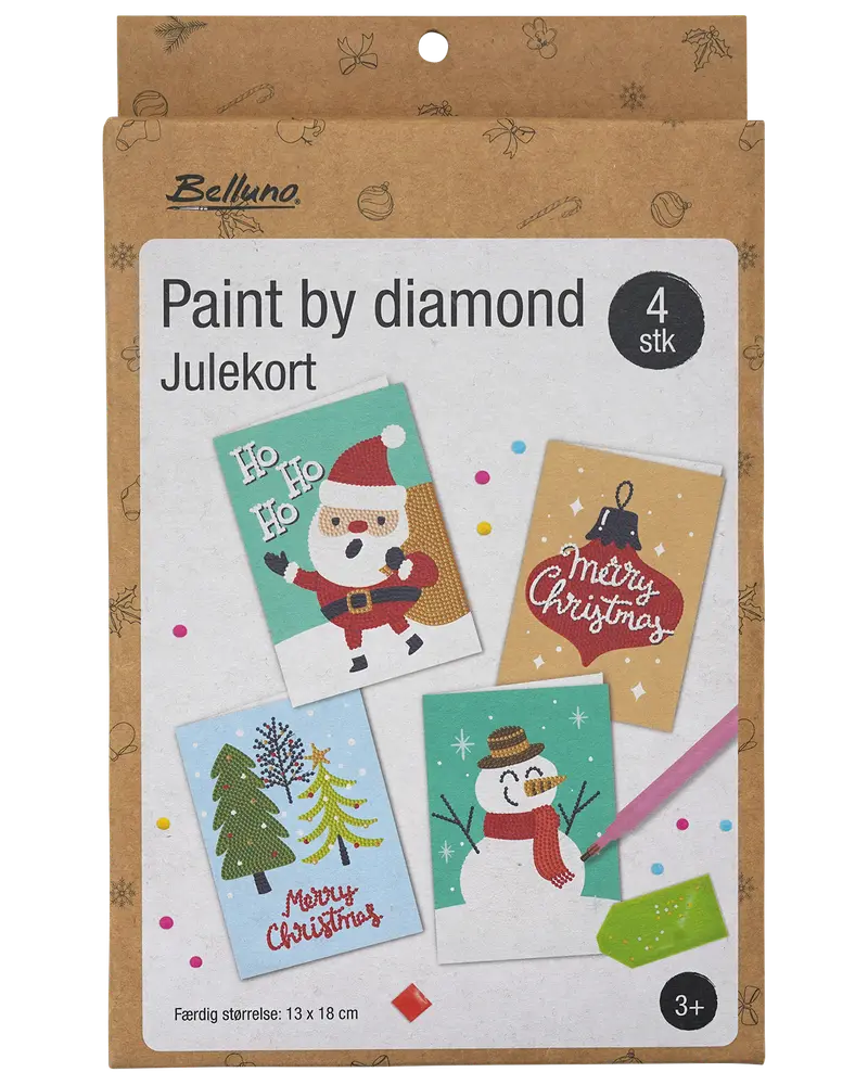 Paint by diamond Julkort
