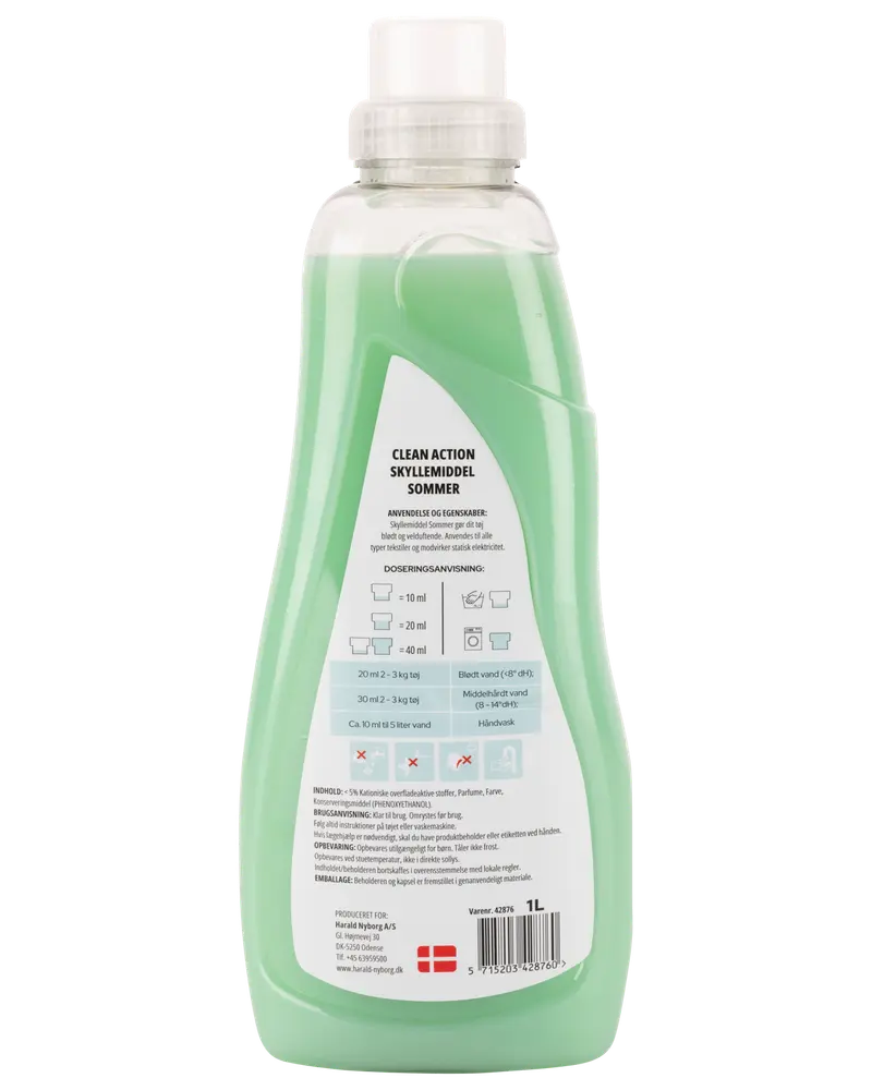 Clean Action - Skyllemiddel 1000 ml - Sommer