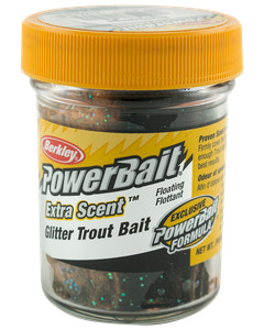 BERKLEY PowerBait - Black/orange Glitter