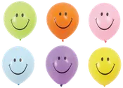 Balloner 25 cm 6-pak - Smiley