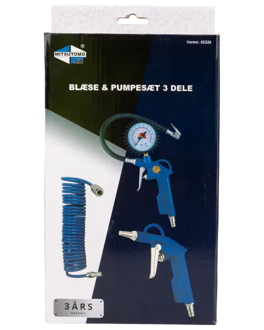 Tryckluftsverktyg 3 delar - blå