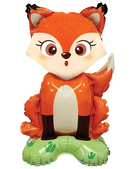 Folieballon på fod 47 cm - Mini ræv
