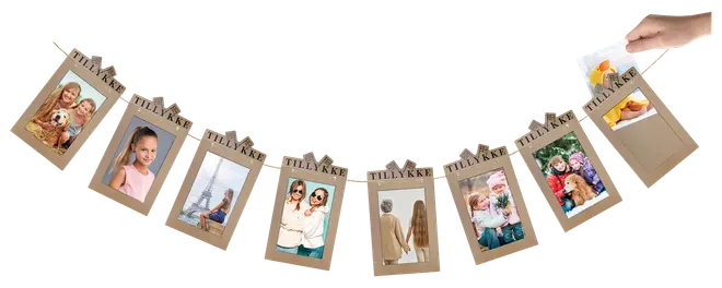 Guirlande med fotorammer