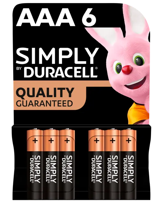 DURACELL Simply Batteri AAA 6-pak