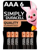 DURACELL Simply Batteri AAA 6-pak