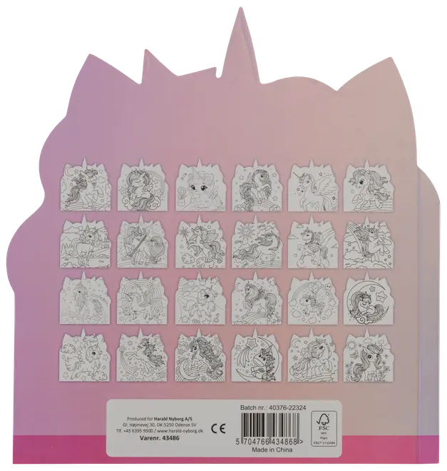 Malebog dino/enhjørning - assorteret