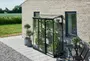 Halls Drivhus Qube Lean-to 26 hærdet glas - sort